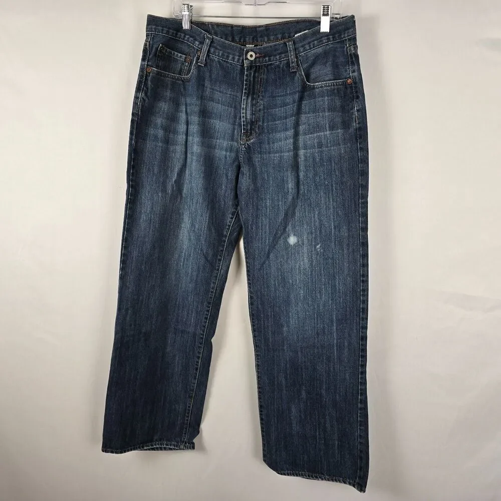 Lucky Brand Jeans Men's 36 x 30 Blue Medium Wash Regular Inseam Straight
